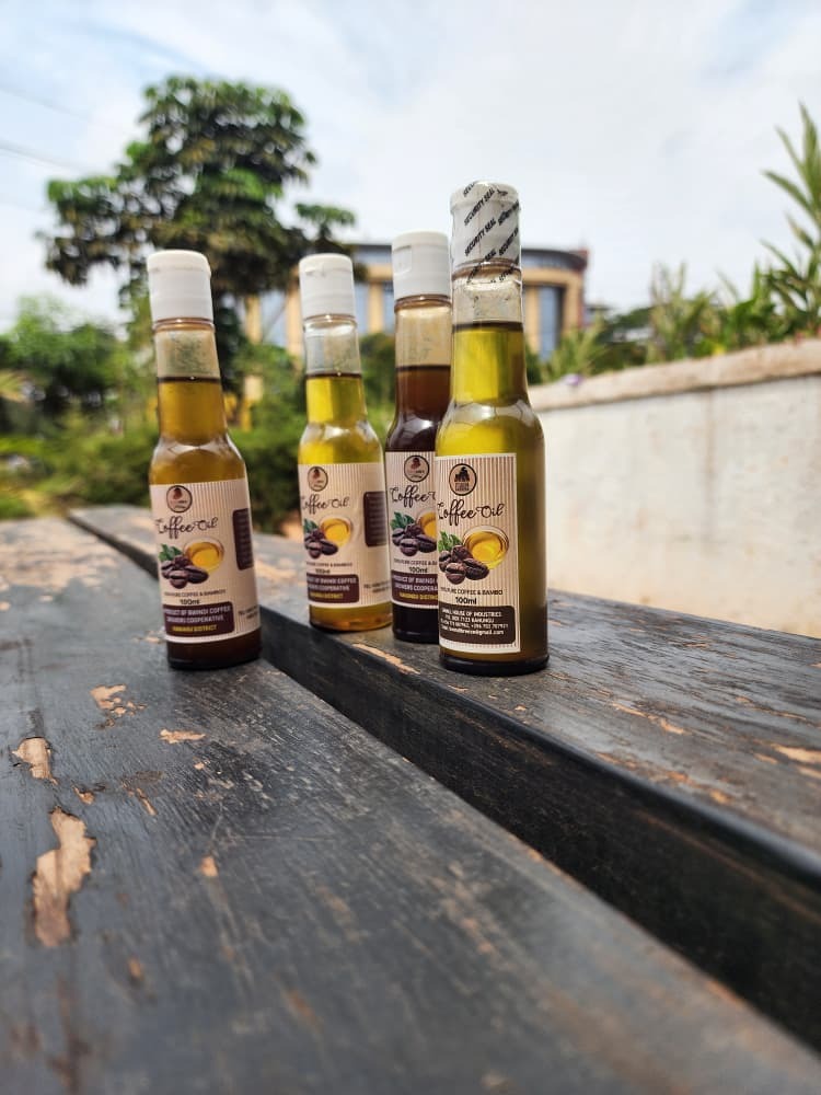 Coffee face oil bottles